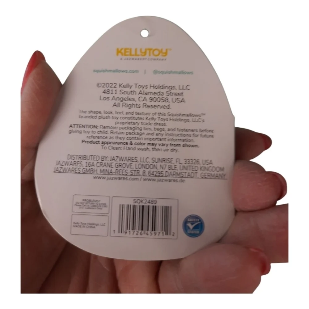 NWT Kellytoy Plush Toy for Small Pets - Blue and Yellow Fletcher